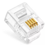 Conector Plug Rj11 6 X 4 Vias P/telefone Kit 500-unidades