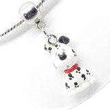 Charm De Perro Dalmata Para Pulsera Estuche V16