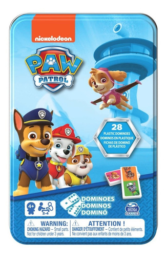 Spin Master Games Dominó Paw Patrol Juego De Mesa 28 Fichas