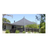 Toldo Vela 95%sombra Malla Hdpe Rectangular 6x3 Metros Gris