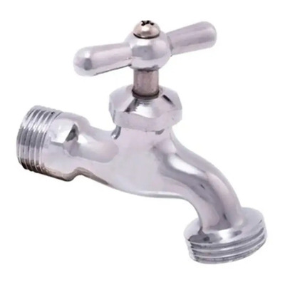 Llave Cromada Alfa Rosca Manguera Nariz Lavadero Latón 1/2