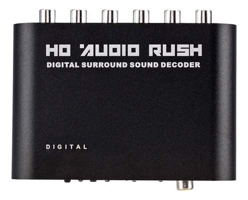 Decodificador De Som 5.1ch Audio Digital 6 Rca Ay42b Dts Us
