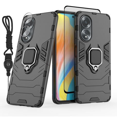 Rudo Uso Case Funda For Oppo A58 4g + Screen Len Mica Strap