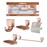 Kit  Acessórios 5 Peças Quadra Rose Gold 2000 F24 Lorenzetti