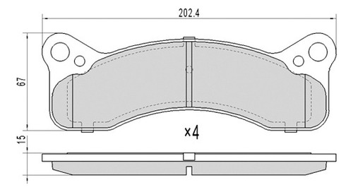 Pastilla Freno Delantera Ford F250 F350 74-84 Bkps Foto 4