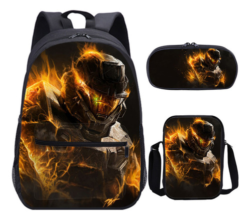 Jogo Halo Conjunto De Três Bolsas, 17 Polegadas, Grande Capa