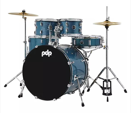 Bateria Pdp Encore Completa En Color Celeste Nueva