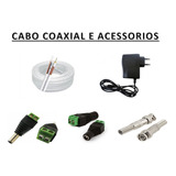 Kit Instalação 2 Cameras Cftv Cabo , Fonte E Conectores