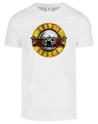 Playera Blanca Moda B5w Guns And Roses J326