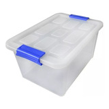 Caja Organizadora Transparente 12.5l C/tapa 10pz De Plastico