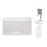 Kit De Teclado Y Ratón Inalámbrico Bluetooth + Soporte