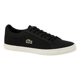 Zapatillas Lacoste Lerond Hombre Negro Lona Canva 