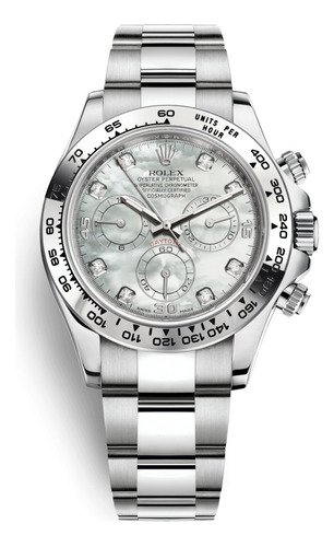 Reloj Rolex Daytona Plateado Y Blanco -acero - Calendario