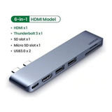 Hub Para Macbook Pro Air Dual Usbc 6 En 1 Hdmi Thunderbolt 3