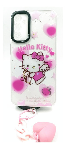 Case Hello Kitty + Mica Cristal Para Samsung Galaxy A34 