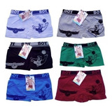 Kit 12 Cuecas Boxer Infantil Juvenil Microfibra 0 A 12 Anos