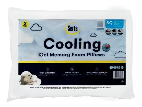 Pack De 2 Almohadas Serta Cooling Gel Memory Foam