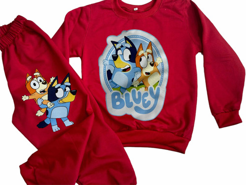 Sudadera Deportiva Bluey Y Bingo Niño Niña