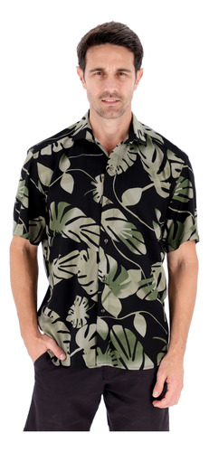 Camisa Hawaiana Hombre Manga Corta Floreada