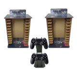 Kit 2 Porta 11 Jogos Call Of Duty+suporte Controle Mdf