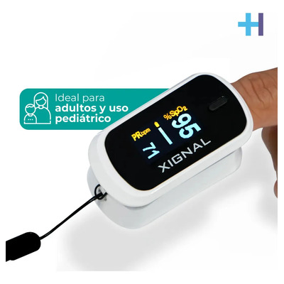 Oxímetro de Dedo Xignal MD300C2 Blanco Pantalla OLED Pulso y Oxígeno | Meses sin interés