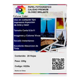 3 Papel Fotográfico Premium Glossy 8.5*11 Carta 220gr 20 Hoj