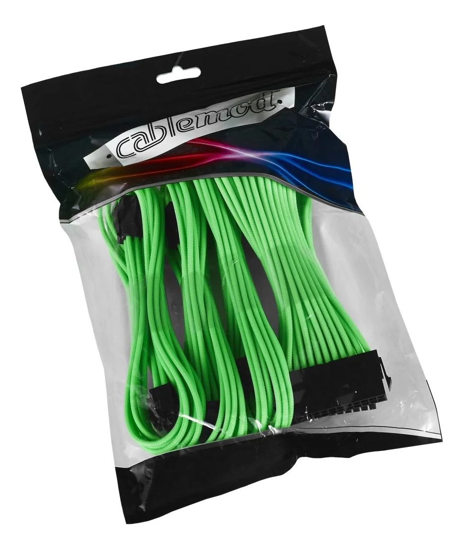 Kit De Extension De Cables Para Pc Cablemod Mod Mesh Verde