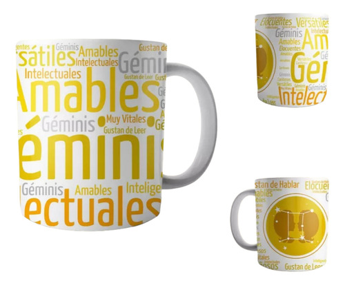 Taza Plástica Signos Zodiacales Sublimada