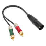 Cable Estéreo De Xlr A Dc De 3,5 Mm, Doble Rca Macho, Sin Pé