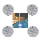 Luces Led Sumergibles Piletas Jacuzzi 16 Colores Control X 4