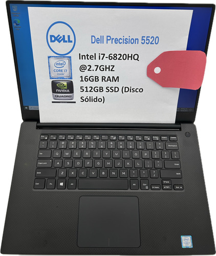 Oferta Dell Precision 5520 16gb Ram 512ssd Nvidia Quadro 4gb