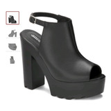 Zapato Dama Tacon 13cm Sintetico Negro 309-4808 Andrea