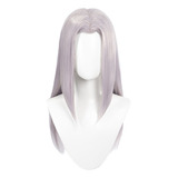 Peluca De Cosplay De Anime Para Hombre, Gris Y Morado, Resis