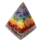 Pirámide 7 Chakras Piedra Natural Orgonita  Árbol De La Vida