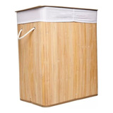 Cesto Ropa Organizador Plegable Bambu Canasto Rectangular