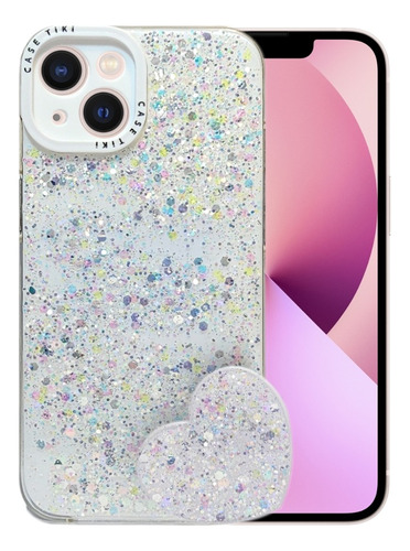 Carcasa Para iPhone 13 Glitter Incluye Pop Socket