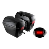 Maletas Laterales Moto Universales Alessia  Luz Led 23lts Ns