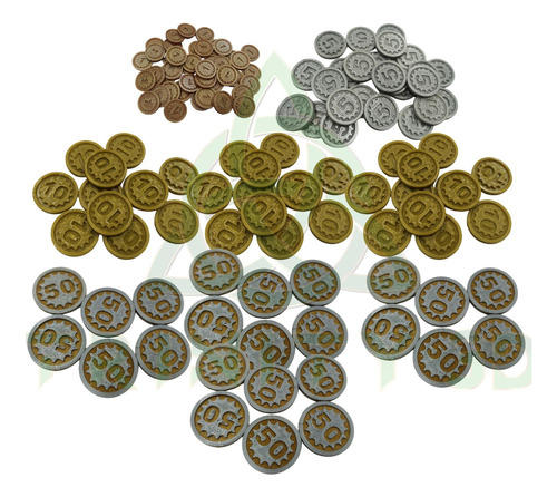 Kit 120 Moedas Genéricas Para Jogos Tabuleiro Board Game Rpg