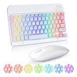 Kit Teclado Mouse Inalambrico Bluetooth Español Para Tablet