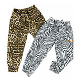 Calça Jogger Infantil Feminina Lançamento Animal Print Luxo