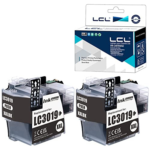 2 Cartuchos Negros Para Brother Lc3019 Lc3017 Xxl Lc3019bk 