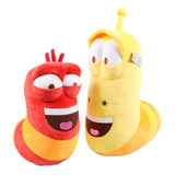 Serie Larva Tuba Amarillo Y Roja Set De Dos Peluches