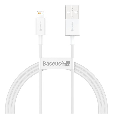 Cabo Usb P/ Lightning Baseus iPhone 2.4a Rápido 1m Cor Branco