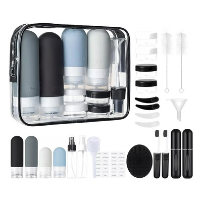 26pz Kit De Viaje De Botellas Recargable Portátiles Silicona | MercadoLibre