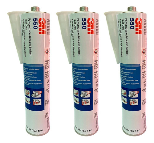 Sellador Adhesivo Poliuretánico 3m 550 X 310 Ml Pack X 3