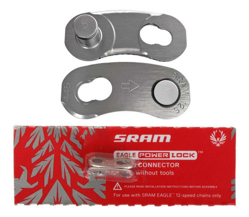 Conector De Cadena Sram  Powerlock 12v Plata