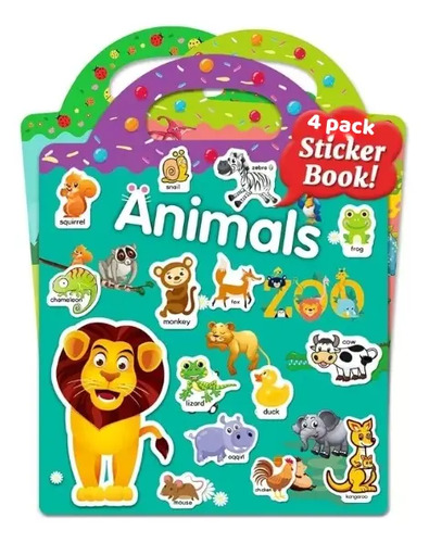Libros De Pegatinas Reutilizables Para 1-6 Niños Aprendiendo