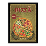 Quadro Decorativo Para Cozinha Pizza 100% Italiano