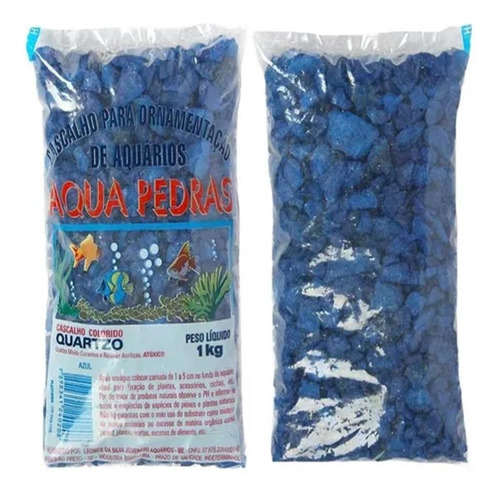 Aqua Pedras Substrato Inerte Quartzito Azul Escuro 1kg