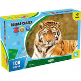 Quebra Cabeça Zoo Tigre 108 Peças - Nig Brinquedos